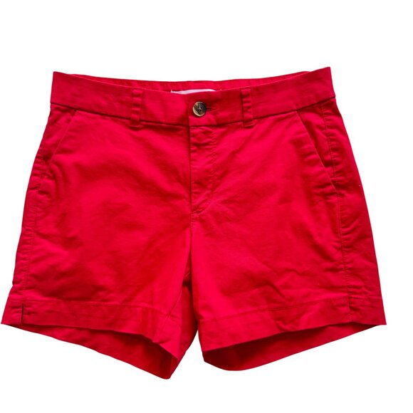 Old Navy Red Mid-Rise Twill Everyday Shorts - Size 4 - Picture 1 of 4